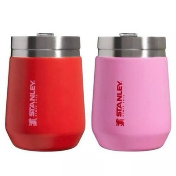 SEHANLEY matching couples travel cups mugs NWT red and pink Chritmas gifts - Picture 4 of 4